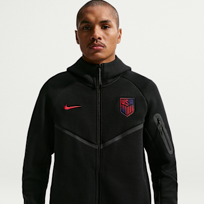  ネイビー/レッド フルジップフーディ USMNT Tech Fleece Windrunner Men's Nike Soccer Full-Zip Hoodie